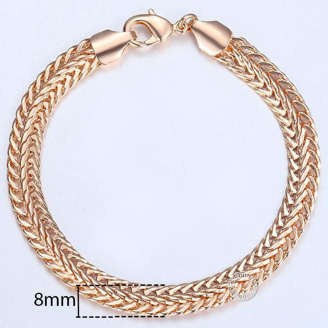 TrendsMax™ Rose Gold Unisex Chain-Link Bracelets - Image 13