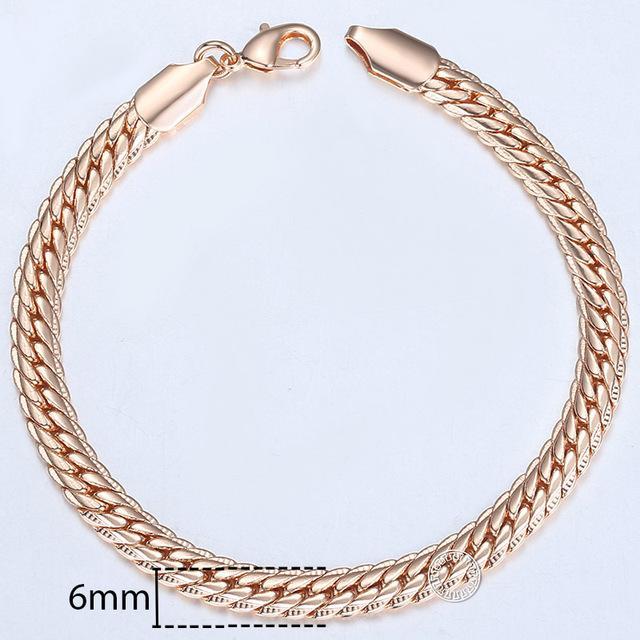 TrendsMax™ Rose Gold Unisex Chain-Link Bracelets - Image 3