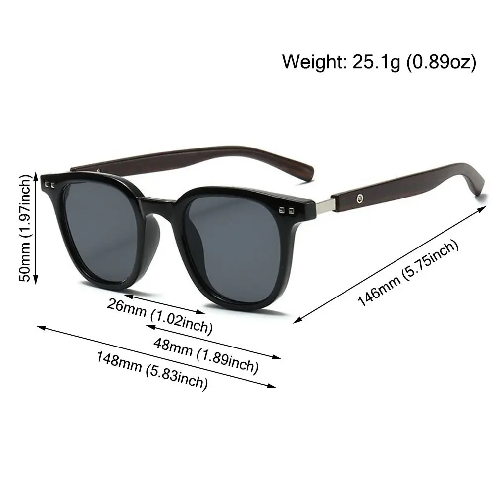 Trendy Retro Wood Grain Unisex Polarized UV Protection Sunglasses - Image 6