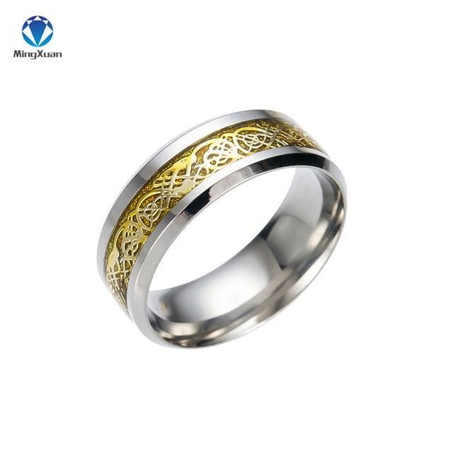 Tribal Dragon 316L Stainless-Steel Ring - Image 4