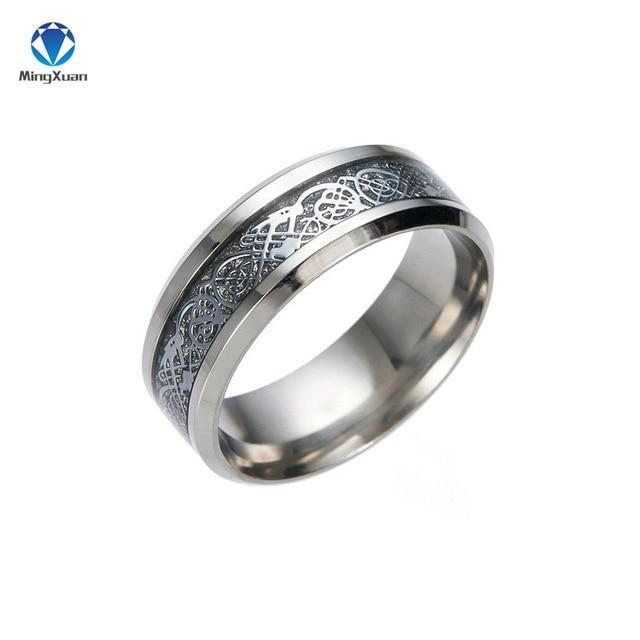 Tribal Dragon 316L Stainless-Steel Ring - Image 5