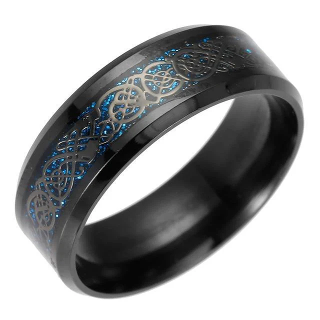 Tribal Dragon 316L Stainless-Steel Ring - Image 6