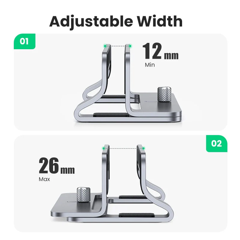 UGREEN™ Vertical Aluminum Laptop Stand Holder - Image 10