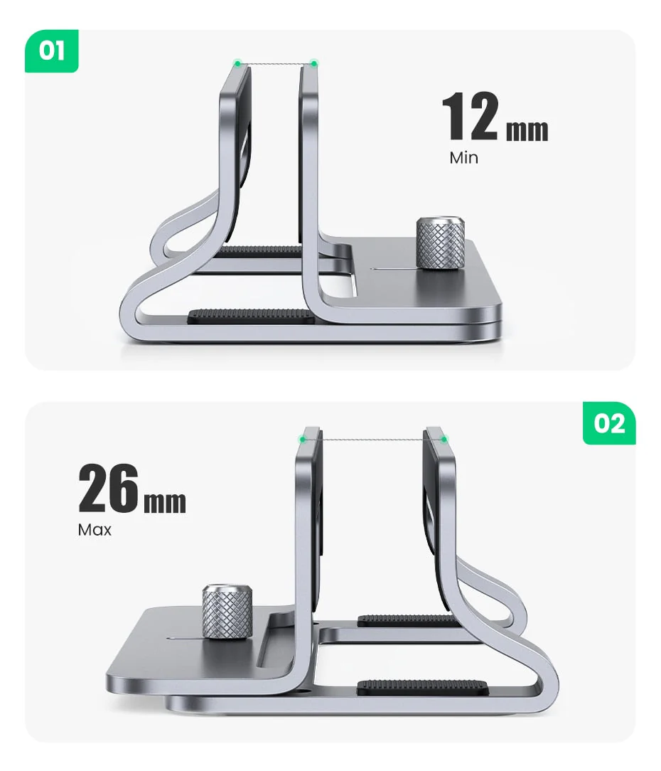 UGREEN™ Vertical Aluminum Laptop Stand Holder - Image 4