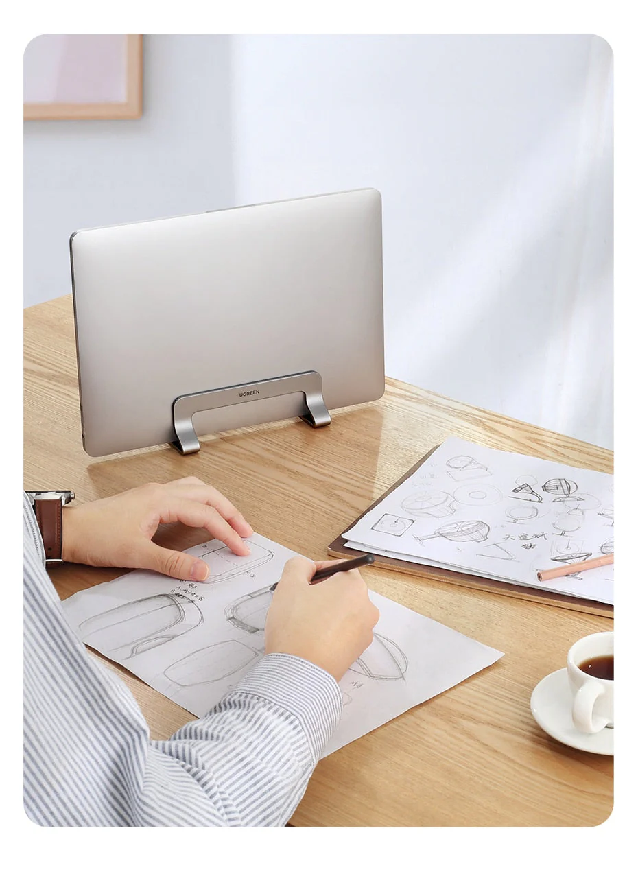 UGREEN™ Vertical Aluminum Laptop Stand Holder - Image 9