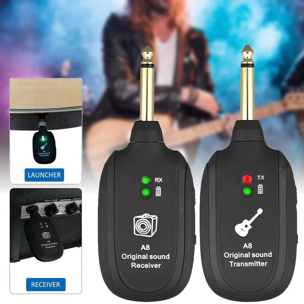 Rechargeable Wireless Guitar Transmitter & Receiver Set - Image 2