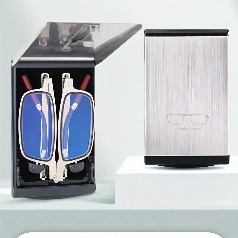 Flat-Fold Lightweight Anti-Blue Light Reading Glasses with Protective Case - Image 11
