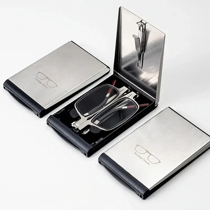 Flat-Fold Lightweight Anti-Blue Light Reading Glasses with Protective Case - Image 3