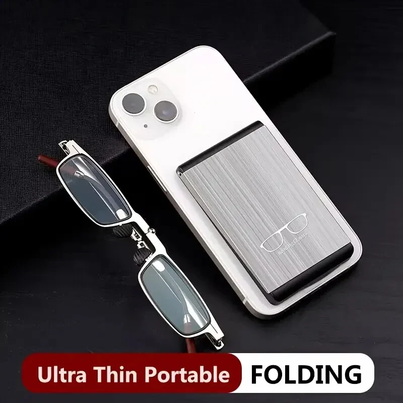 Flat-Fold Lightweight Anti-Blue Light Reading Glasses with Protective Case - Image 5