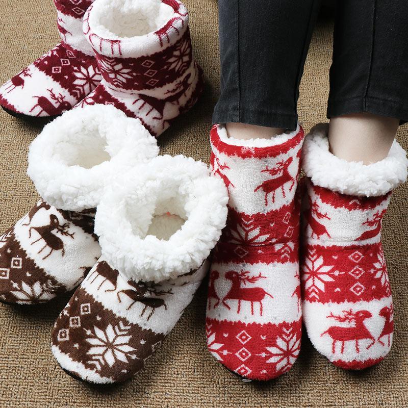 Unisex Cozy Cotton Slipper Boots