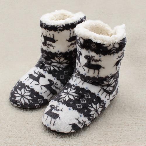 Unisex Cozy Cotton Slipper Boots - Image 4