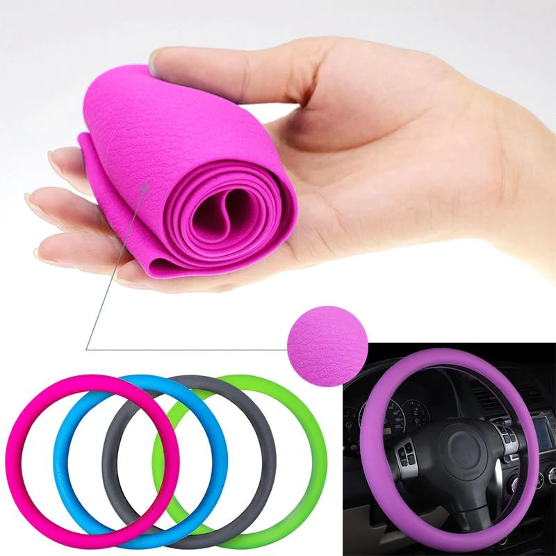 Universal Car Steering Wheel Protective Silicone Cover - Image 2