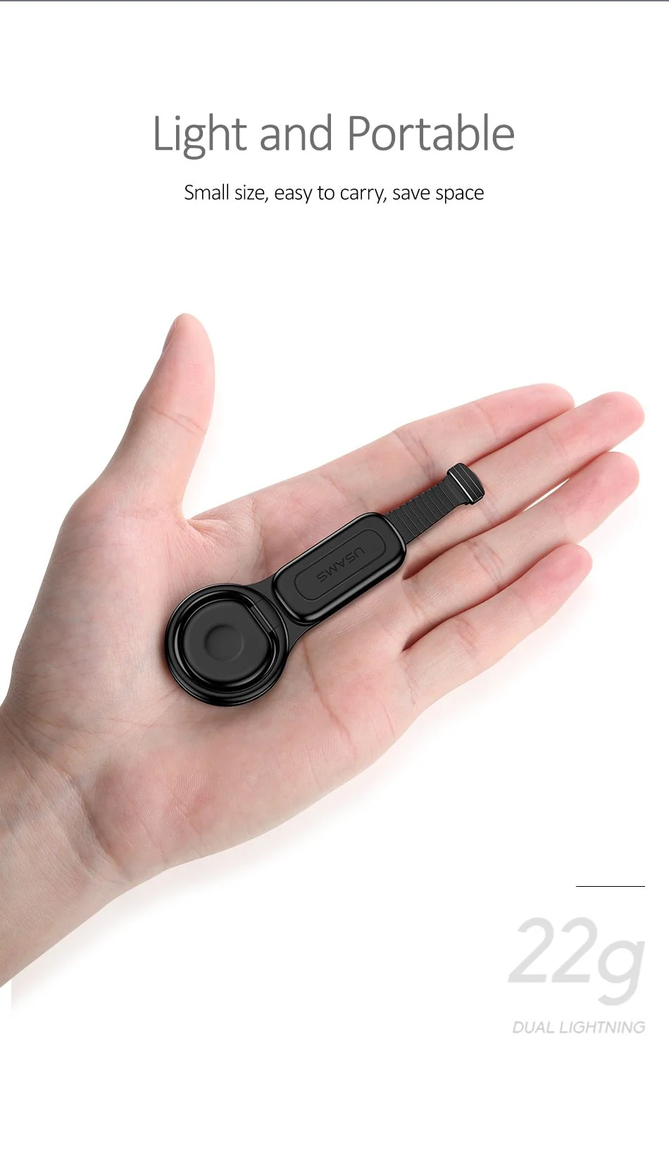 USAMS Dual Lightning Adapter & Ring Holder - Image 4