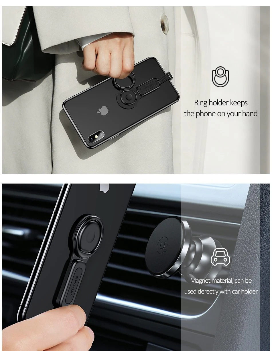 USAMS Dual Lightning Adapter & Ring Holder - Image 5