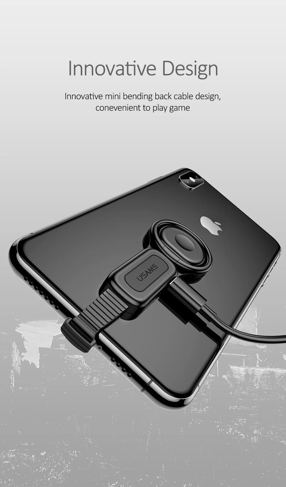 USAMS Dual Lightning Adapter & Ring Holder - Image 6