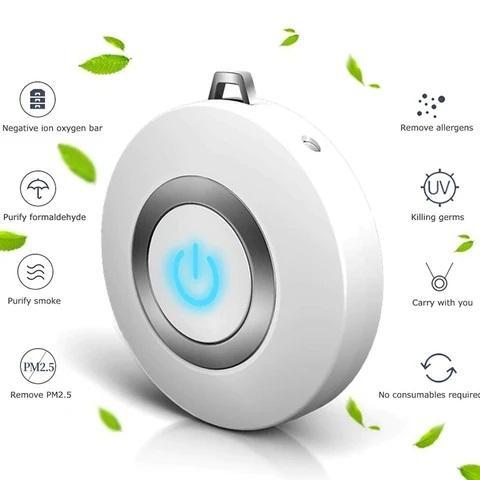 Rechargeable Personal Wearable Ionizer Air Purifier Necklace - Image 6