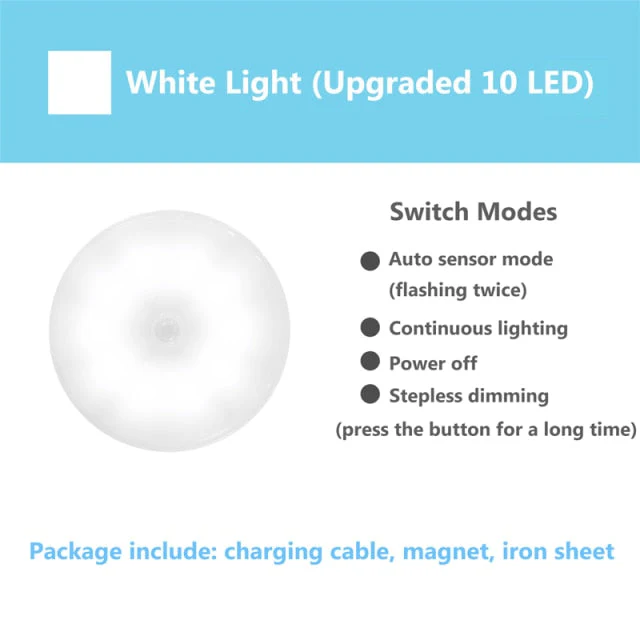 Rechargeable Magnetic PIR Motion Sensor LED Light - Image 10