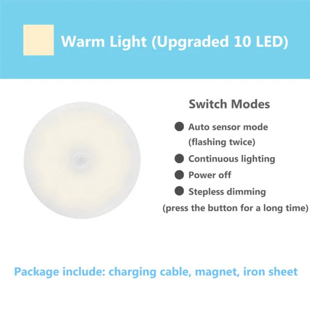 Rechargeable Magnetic PIR Motion Sensor LED Light - Image 6