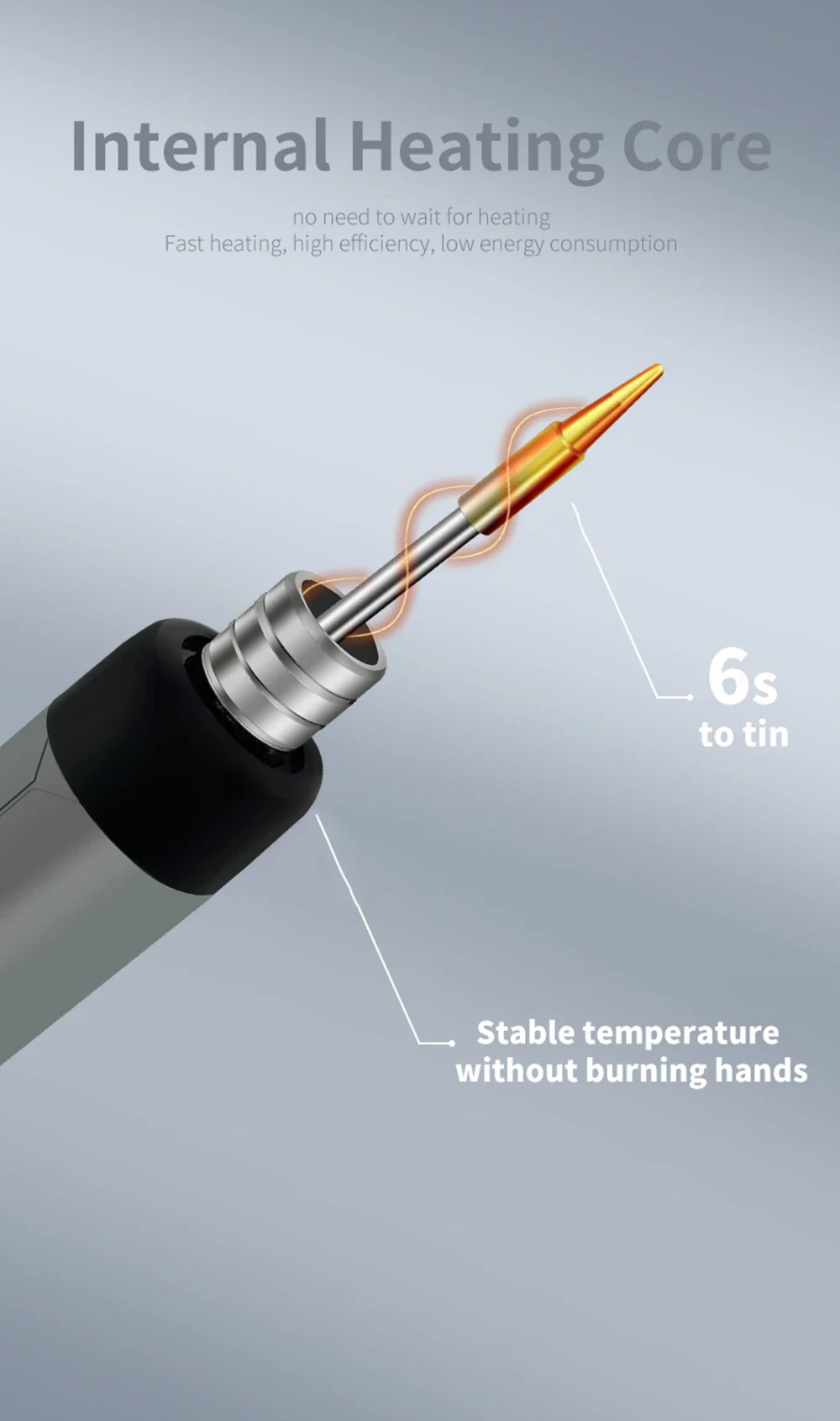 Wireless Fast Charging Electric Soldering Kit With Smart LED Digital Display - Image 10