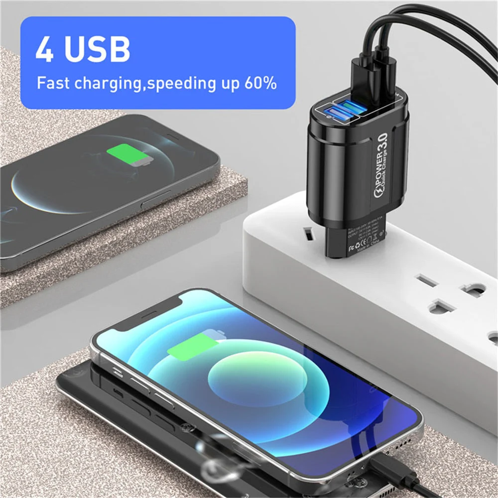 USLION™ QC 3.0 USB 48W 4 Port Fast Charger - Image 2