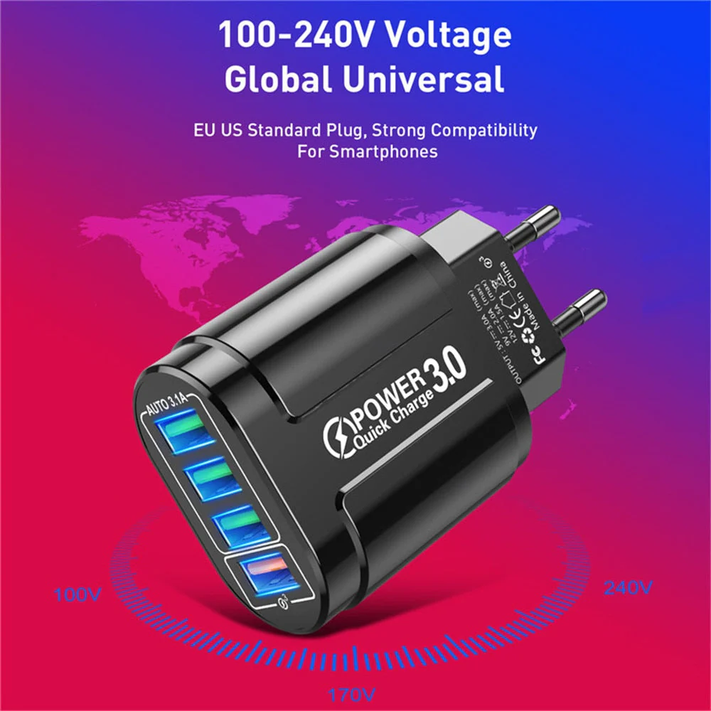 USLION™ QC 3.0 USB 48W 4 Port Fast Charger - Image 3