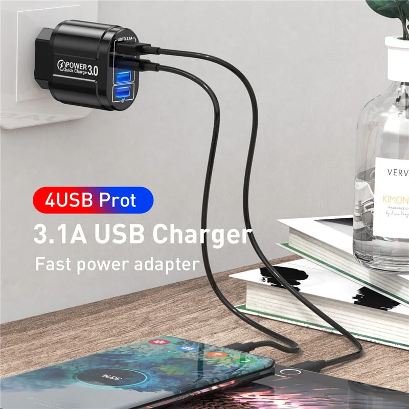 USLION™ QC 3.0 USB 48W 4 Port Fast Charger - Image 4