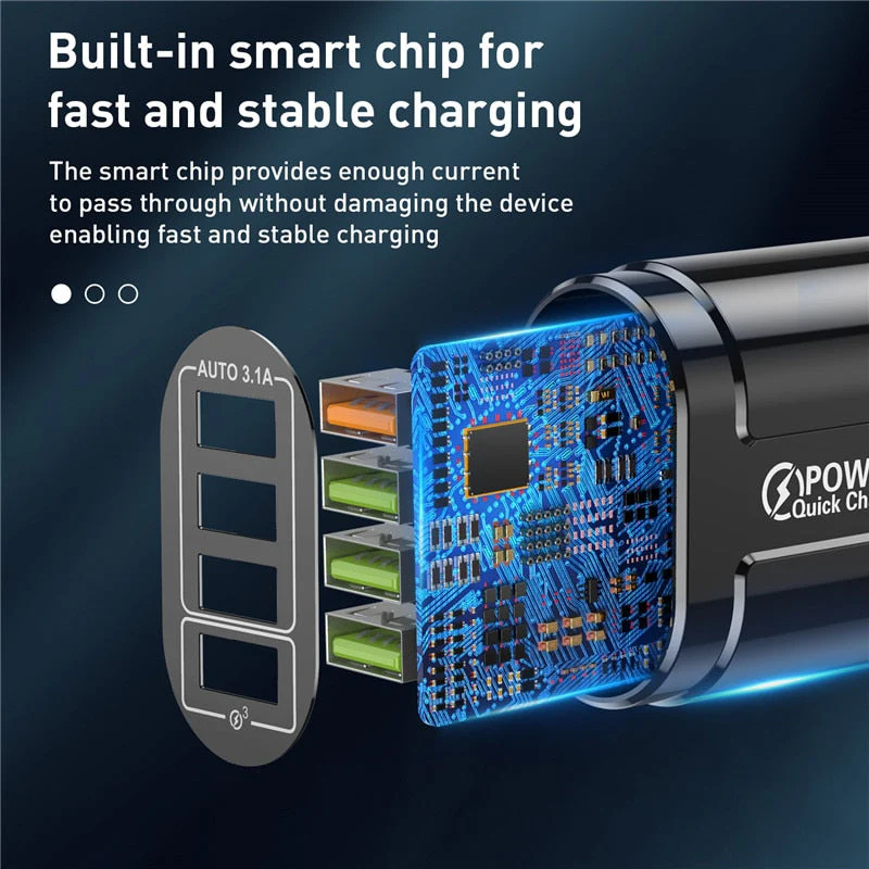 USLION™ QC 3.0 USB 48W 4 Port Fast Charger - Image 6
