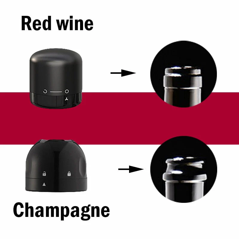 Vacuum Champagne / Wine Bottle Stopper (2pcs) - Image 12