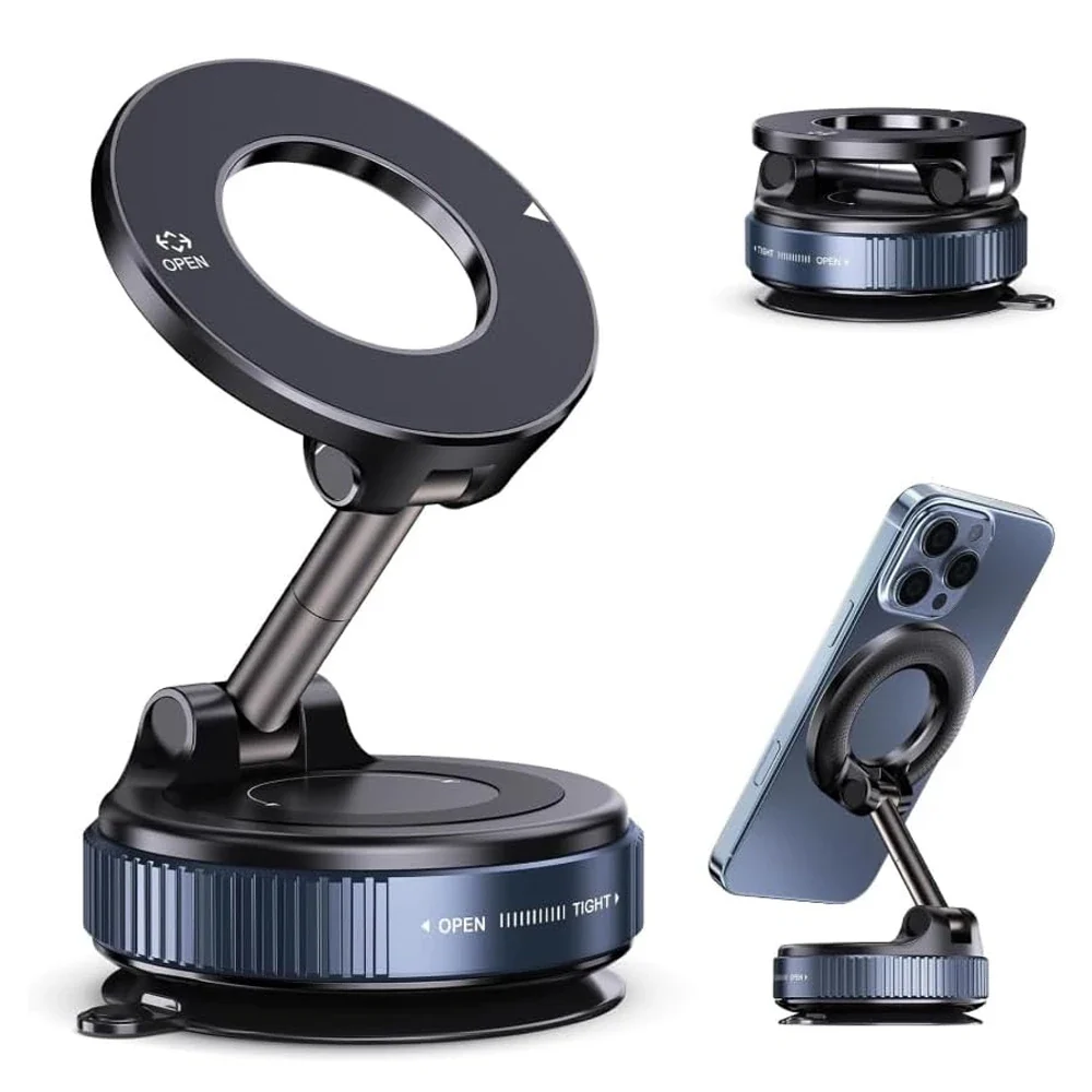 Multi-Angle Dashboard & Windshield Magnetic and Advanced Vacuum Suction Car Mount - Image 17