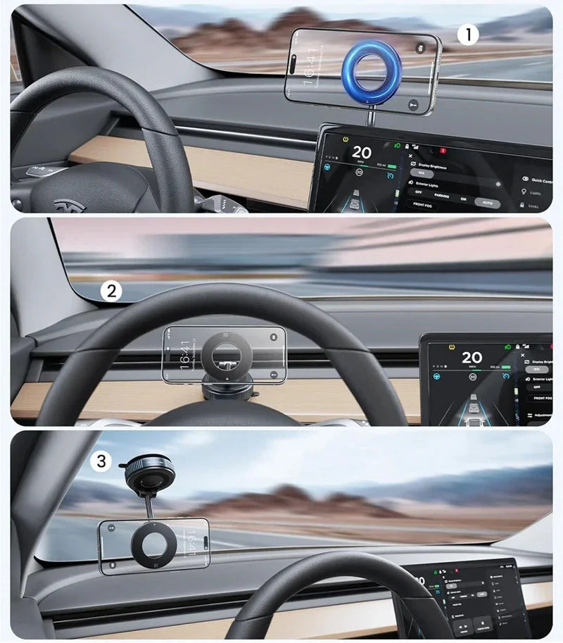 Multi-Angle Dashboard & Windshield Magnetic and Advanced Vacuum Suction Car Mount - Image 19