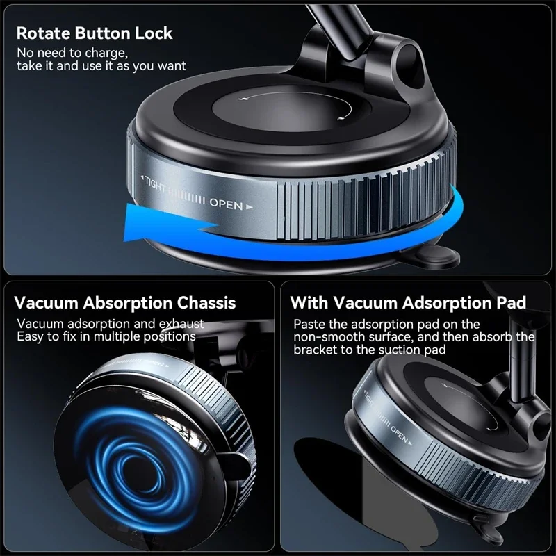 Multi-Angle Dashboard & Windshield Magnetic and Advanced Vacuum Suction Car Mount - Image 25