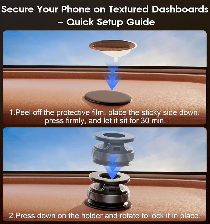 Multi-Angle Dashboard & Windshield Magnetic and Advanced Vacuum Suction Car Mount - Image 26