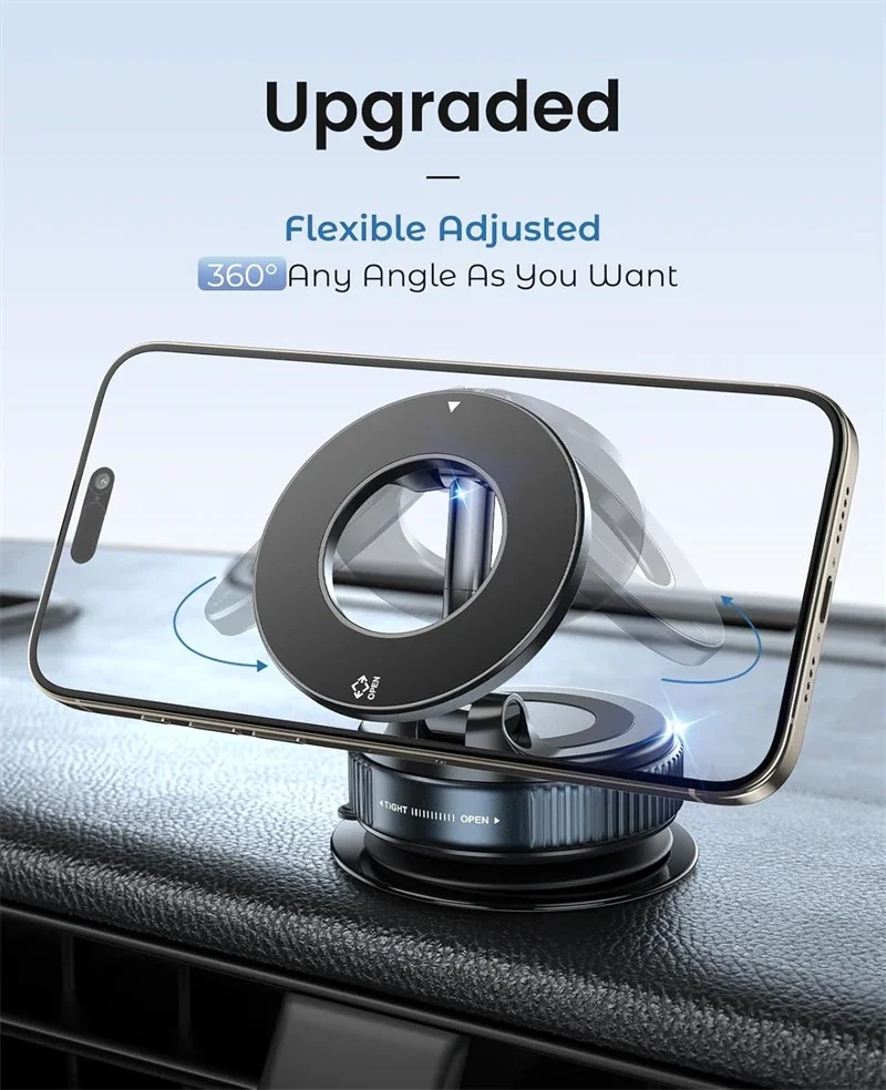 Multi-Angle Dashboard & Windshield Magnetic and Advanced Vacuum Suction Car Mount - Image 33