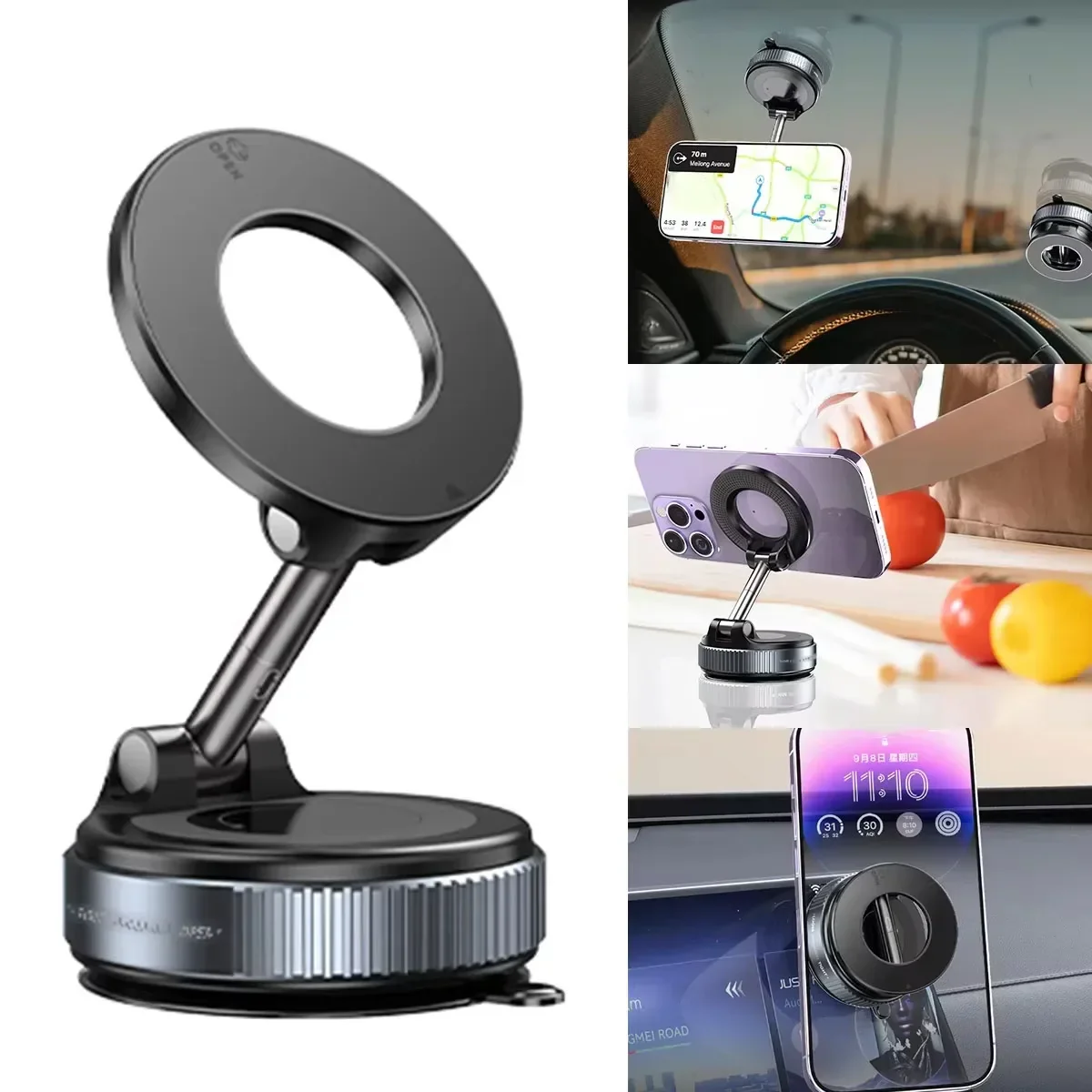 Multi-Angle Dashboard & Windshield Magnetic and Advanced Vacuum Suction Car Mount - Image 37