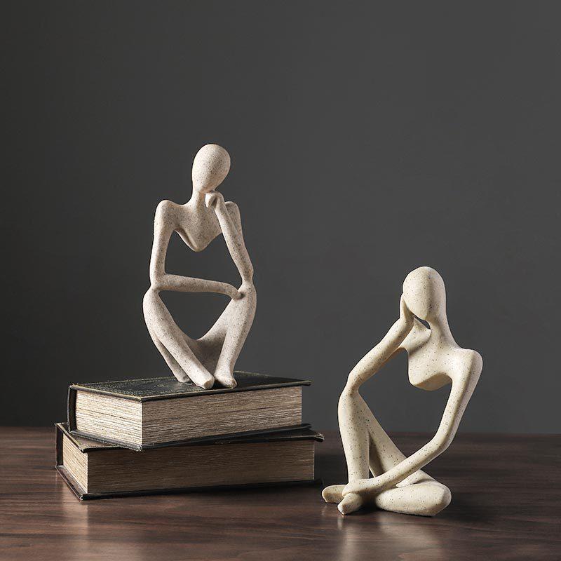 Ancient Greece Abstract Thinker Statue - Image 2