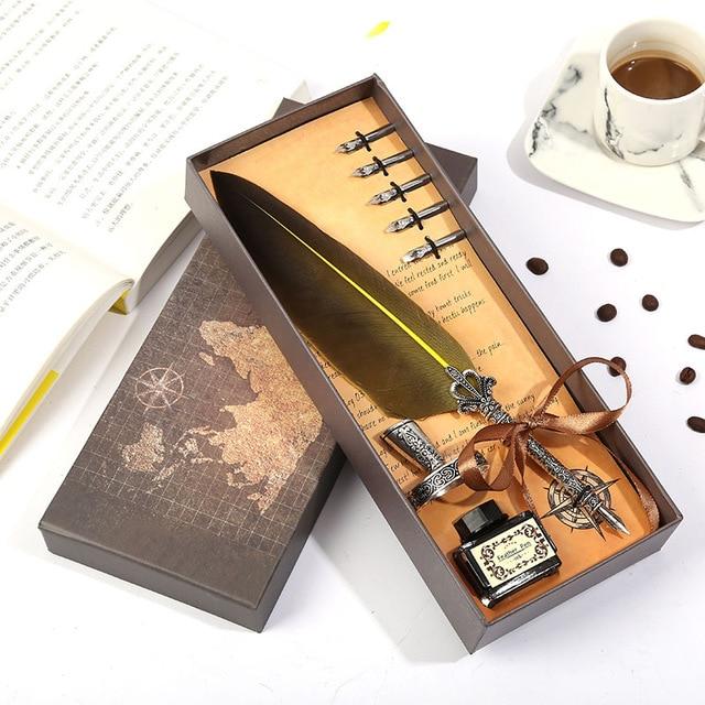 Luxurious Vintage Calligraphy Quill Pen Set - Image 10