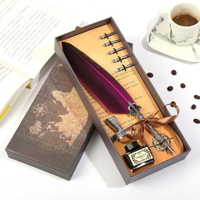 Luxurious Vintage Calligraphy Quill Pen Set - Image 11