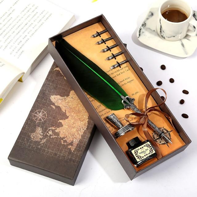 Luxurious Vintage Calligraphy Quill Pen Set - Image 15
