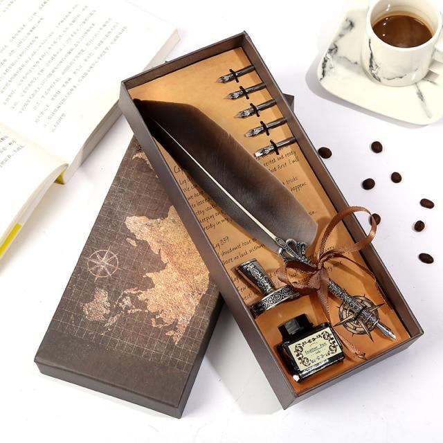 Luxurious Vintage Calligraphy Quill Pen Set - Image 3