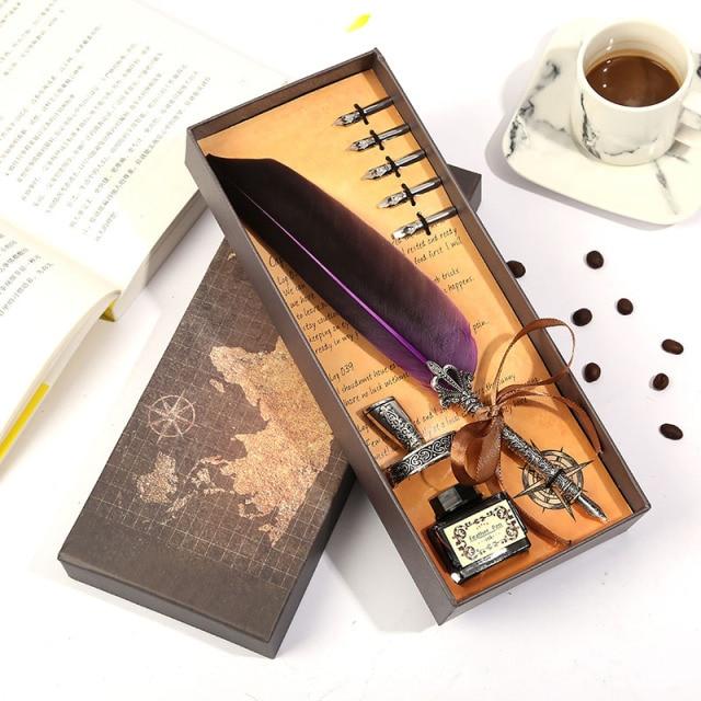 Luxurious Vintage Calligraphy Quill Pen Set - Image 6