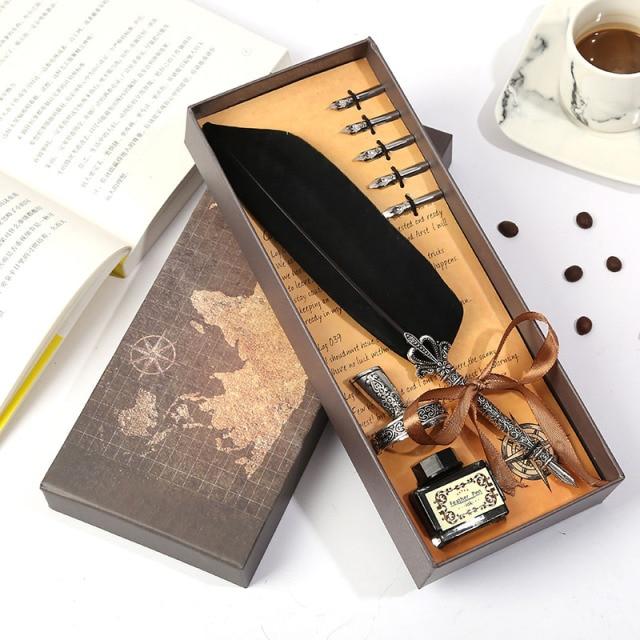 Luxurious Vintage Calligraphy Quill Pen Set - Image 7