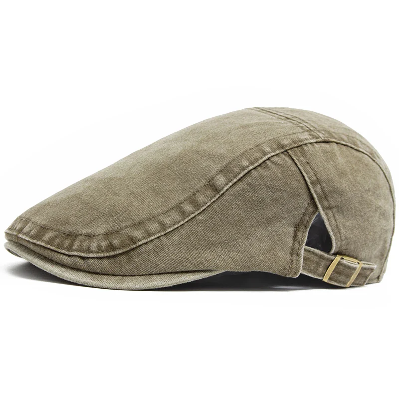 Vintage Soft Cotton Breathable Lightweight Adjustable Fit Newsboy Cap - Image 18