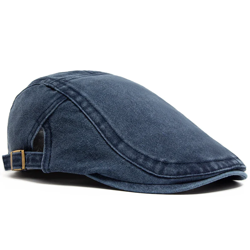 Vintage Soft Cotton Breathable Lightweight Adjustable Fit Newsboy Cap - Image 2