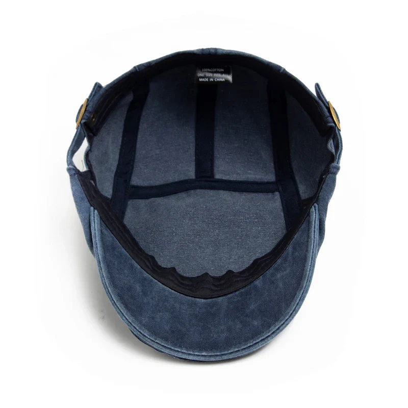 Vintage Soft Cotton Breathable Lightweight Adjustable Fit Newsboy Cap - Image 3