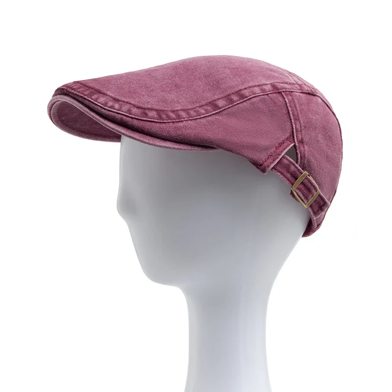 Vintage Soft Cotton Breathable Lightweight Adjustable Fit Newsboy Cap - Image 4