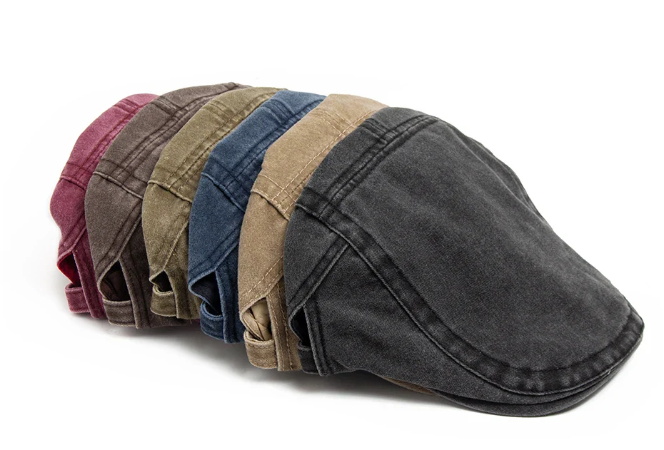 Vintage Soft Cotton Breathable Lightweight Adjustable Fit Newsboy Cap - Image 6