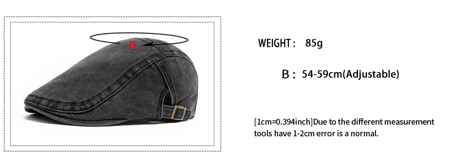 Vintage Soft Cotton Breathable Lightweight Adjustable Fit Newsboy Cap - Image 8
