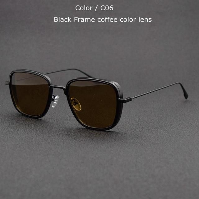 Vintage Square Metal Frame Sunglasses UV400 - Image 11