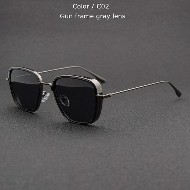 Vintage Square Metal Frame Sunglasses UV400 - Image 6