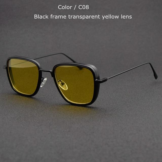 Vintage Square Metal Frame Sunglasses UV400 - Image 8